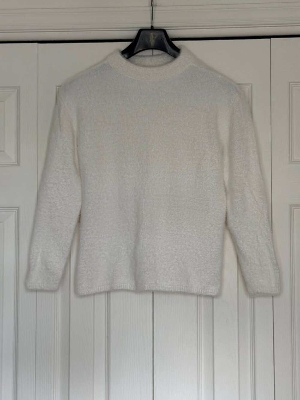 Carter's White Fuzzy Knit Sweater